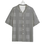 Prince of Wales Check Pattern Print Rayon Hawaiian Shirt