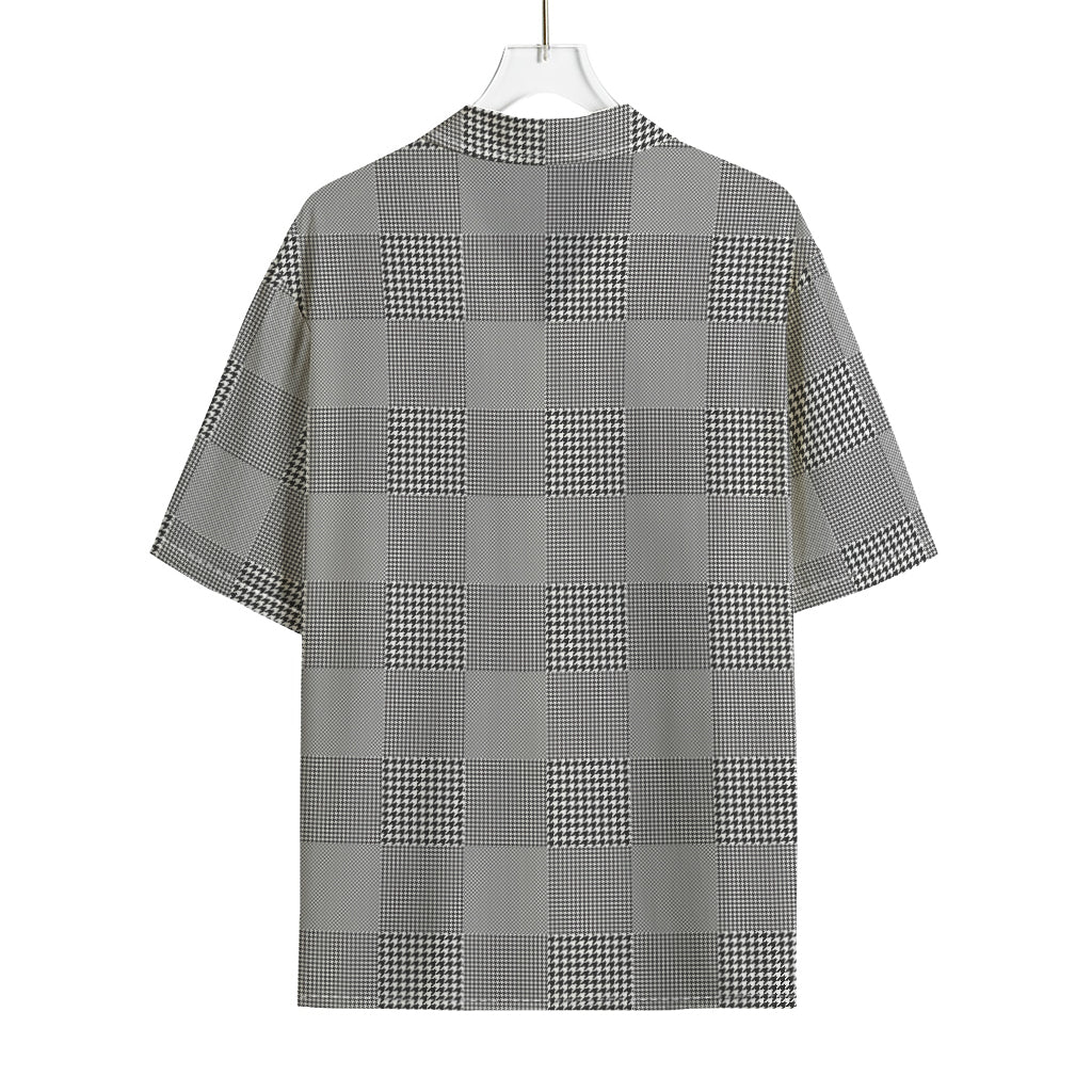Prince of Wales Check Pattern Print Rayon Hawaiian Shirt