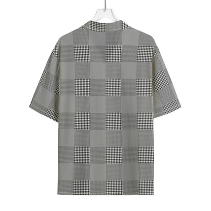 Prince of Wales Check Pattern Print Rayon Hawaiian Shirt