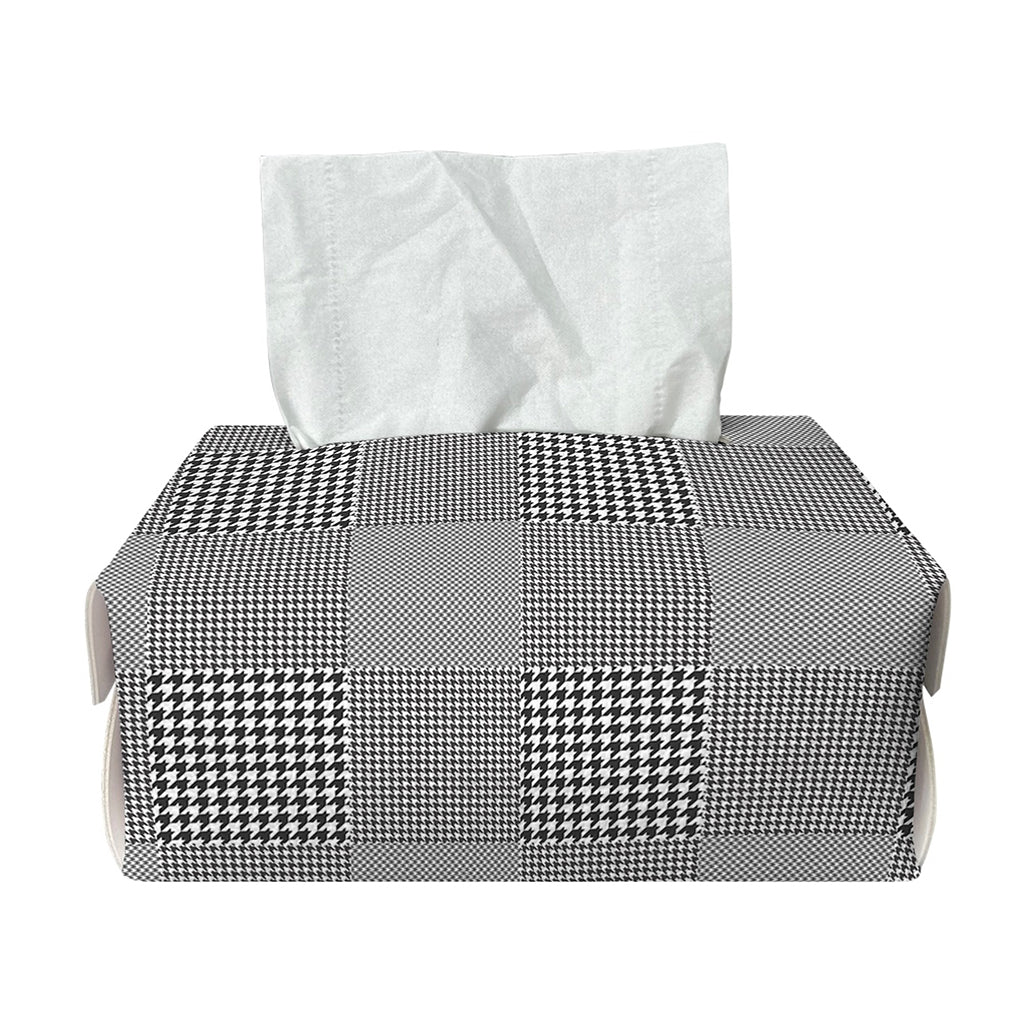 Prince of Wales Check Pattern Print Rectangle Tissue Box Cover