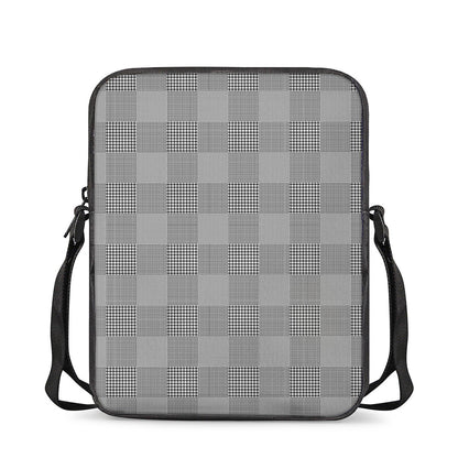 Prince of Wales Check Pattern Print Rectangular Crossbody Bag