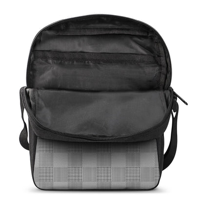 Prince of Wales Check Pattern Print Rectangular Crossbody Bag