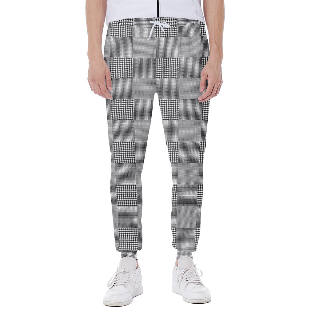 Prince of Wales Check Pattern Print Scuba Joggers