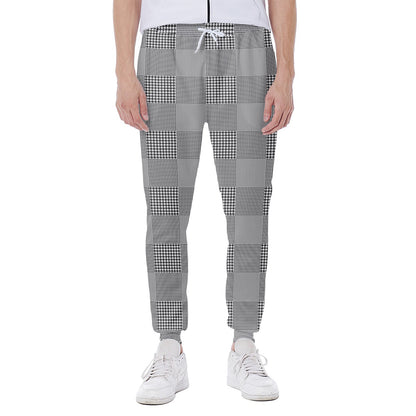 Prince of Wales Check Pattern Print Scuba Joggers