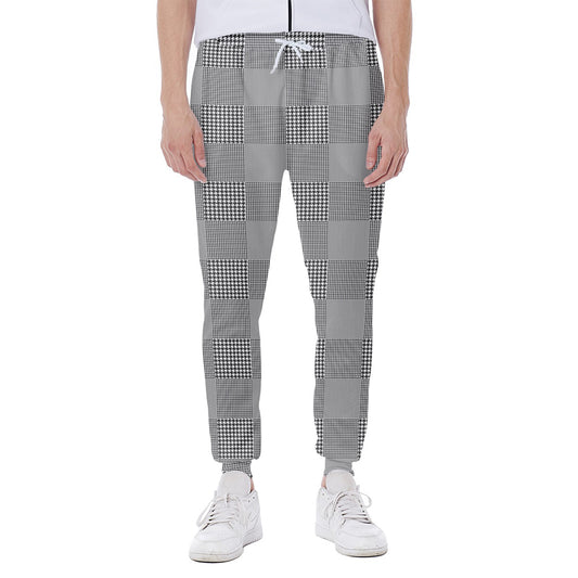 Prince of Wales Check Pattern Print Scuba Joggers