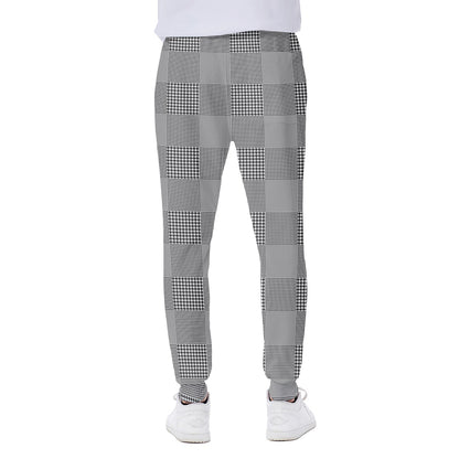 Prince of Wales Check Pattern Print Scuba Joggers