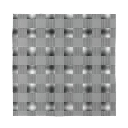 Prince of Wales Check Pattern Print Silk Bandana