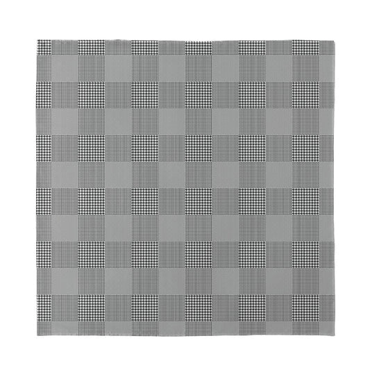 Prince of Wales Check Pattern Print Silk Bandana