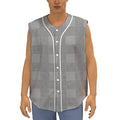 Prince of Wales Check Pattern Print Sleeveless Baseball Jersey