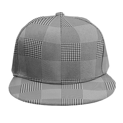 Prince of Wales Check Pattern Print Snapback Cap