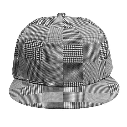 Prince of Wales Check Pattern Print Snapback Cap