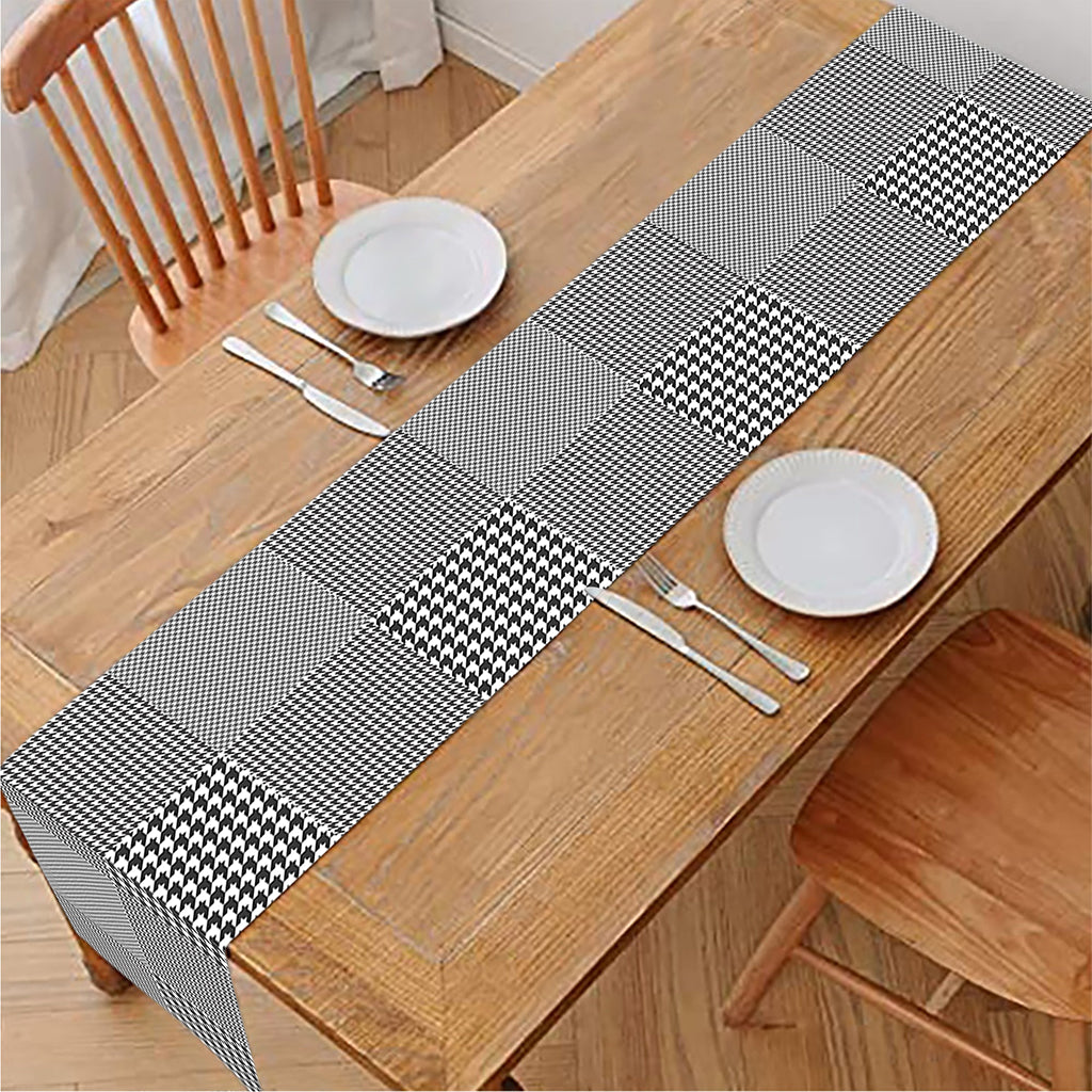 Prince of Wales Check Pattern Print Table Runner