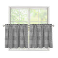 Prince of Wales Check Pattern Print Tier Curtains