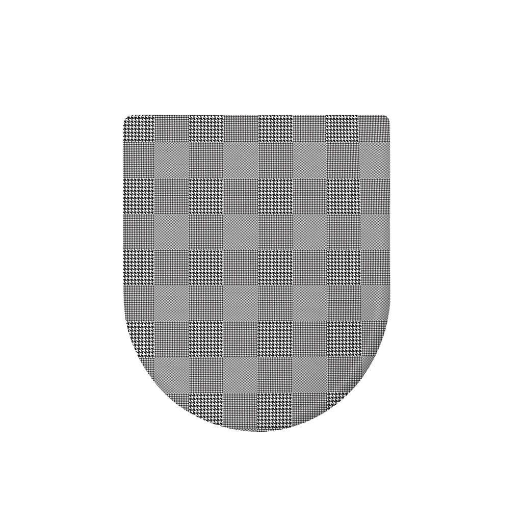 Prince of Wales Check Pattern Print Toilet Lid Cover