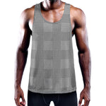 Prince of Wales Check Pattern Print Training Tank Top
