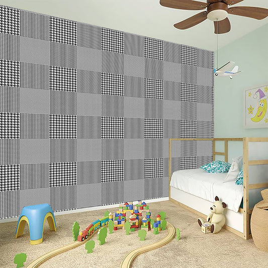 Prince of Wales Check Pattern Print Wall Sticker