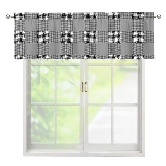 Prince of Wales Check Pattern Print Window Valance