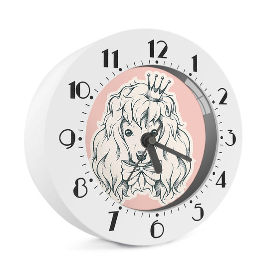 Princess Poodle Print Alarm Clock