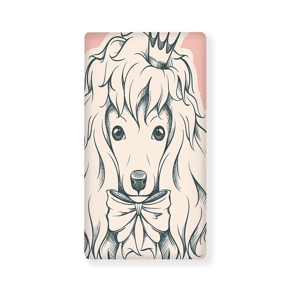 Princess Poodle Print Baby Crib Sheet