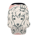 Princess Poodle Print Baby Seat Cover