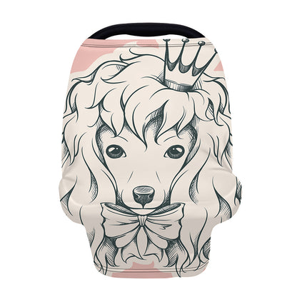 Princess Poodle Print Baby Seat Cover