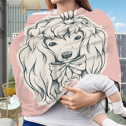 Princess Poodle Print Baby Seat Cover