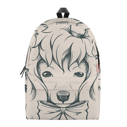 Princess Poodle Print Backpack
