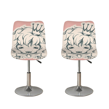 Princess Poodle Print Bar Stool Covers