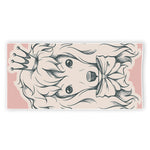 Princess Poodle Print Beach Towel