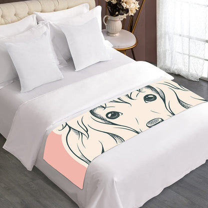 Princess Poodle Print Bed Runner