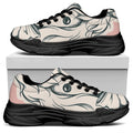 Princess Poodle Print Black Chunky Shoes