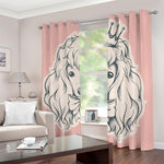 Princess Poodle Print Blackout Grommet Curtains