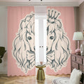 Princess Poodle Print Dimout Pencil Pleat Curtains