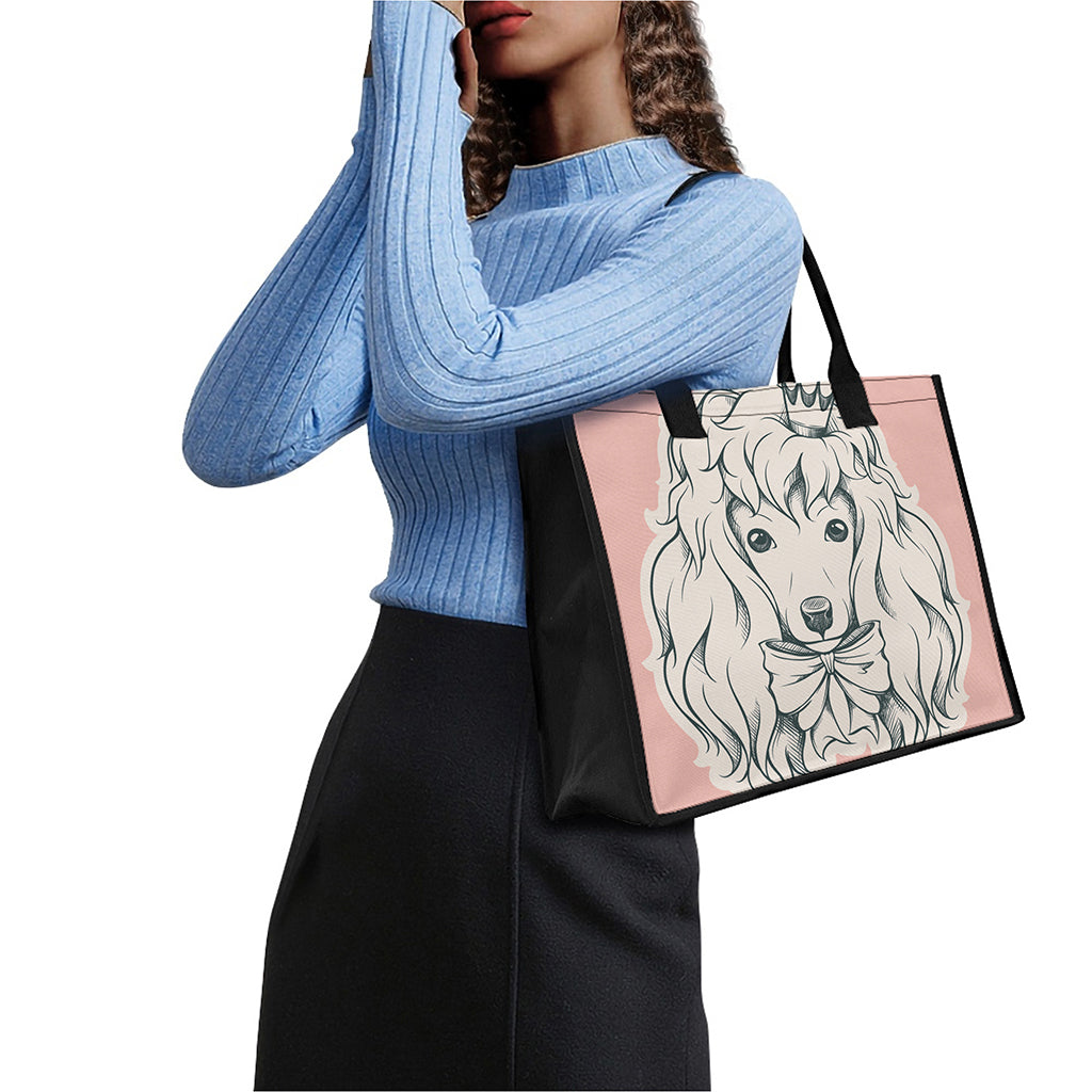 Princess Poodle Print Canvas Tote Bag