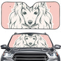 Princess Poodle Print Car Windshield Sun Shade