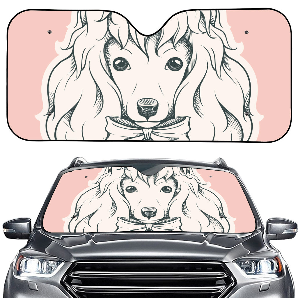 Princess Poodle Print Car Windshield Sun Shade