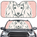 Princess Poodle Print Car Windshield Sun Shade