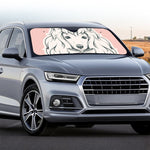Princess Poodle Print Car Windshield Sun Shade