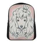 Princess Poodle Print Casual Backpack
