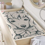 Princess Poodle Print Changing Pad Cover