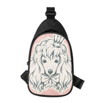 Princess Poodle Print Chest Bag