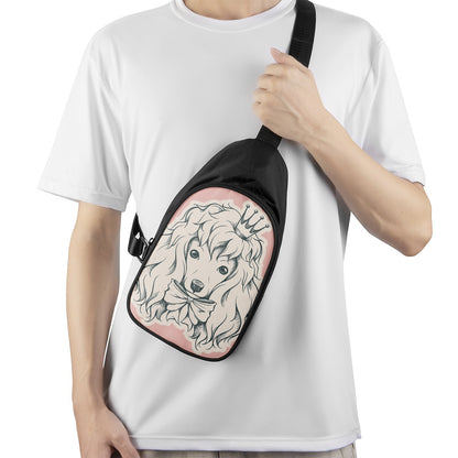 Princess Poodle Print Chest Bag