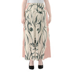 Princess Poodle Print Chiffon Maxi Skirt