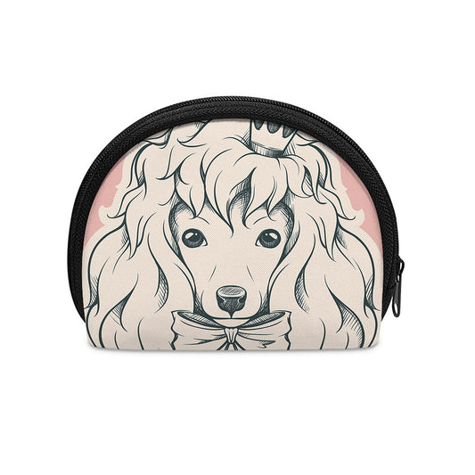 Princess Poodle Print Coin Purse