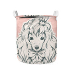 Princess Poodle Print Collapsible Laundry Basket