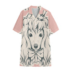 Princess Poodle Print Cotton Hawaiian Shirt