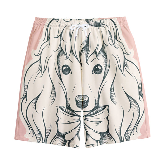 Princess Poodle Print Cotton Shorts