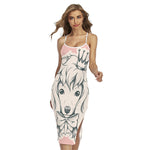 Princess Poodle Print Cross Back Cami Dress