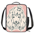 Princess Poodle Print Crossbody Lunch Bag