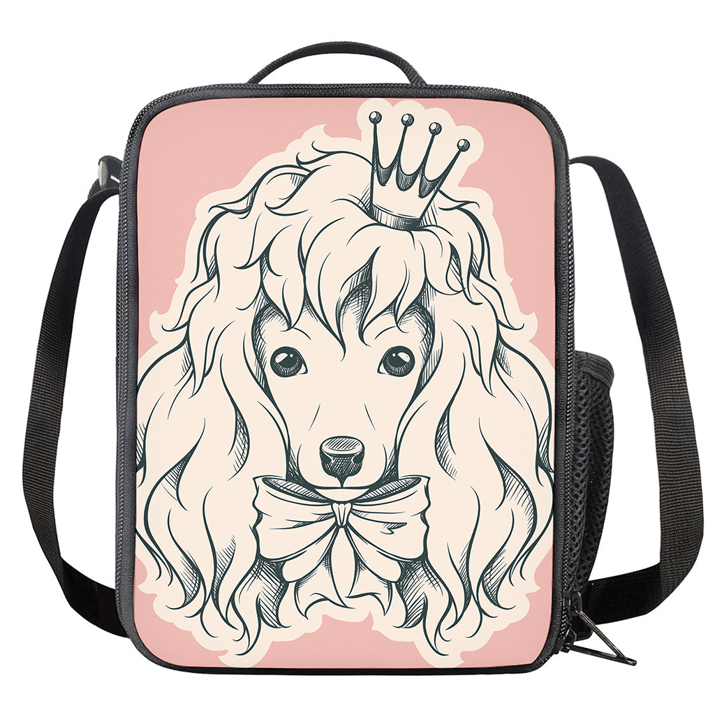 Princess Poodle Print Crossbody Lunch Bag